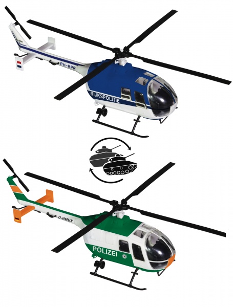 Police helicopter BO 105 kit<br /><a href='images/pictures/Roco/Roco-05174.jpg' target='_blank'>Full size image</a>